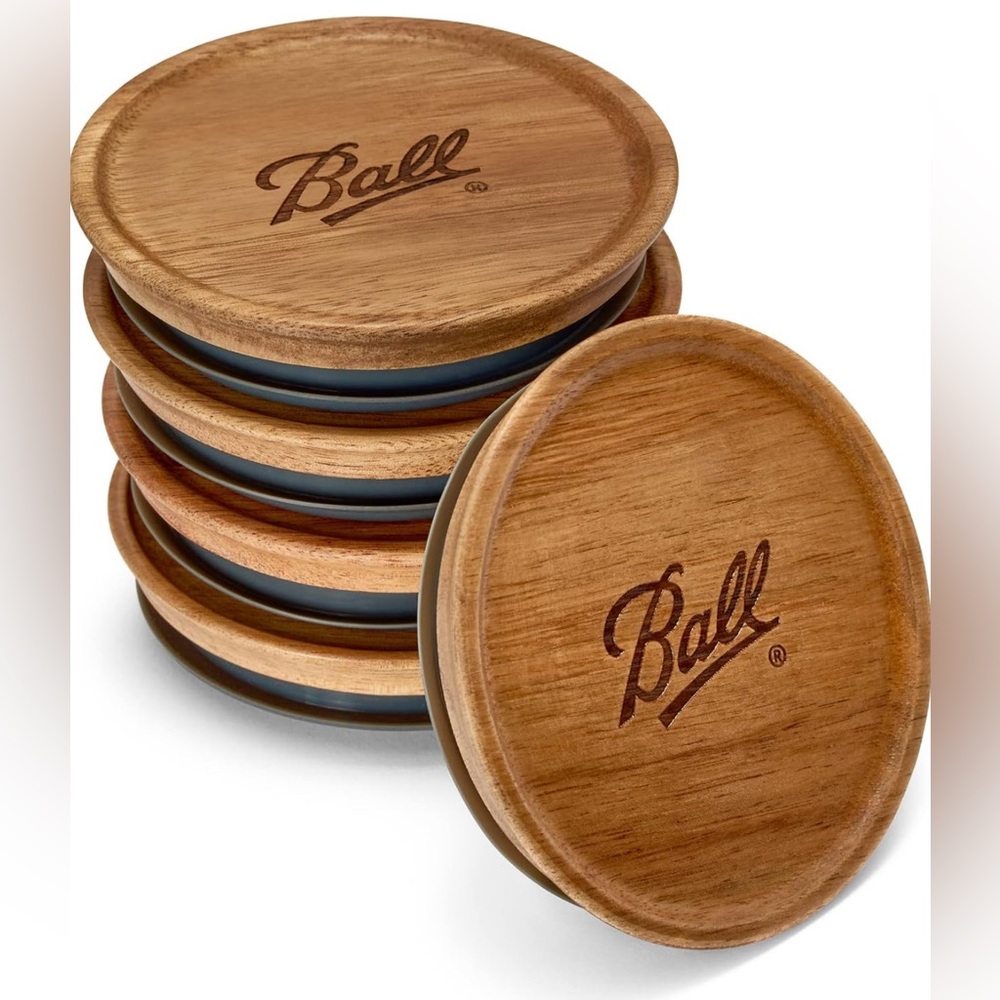 Ball Jar/Mason Jar Wooden Storage Lids (5 count pack of 1)